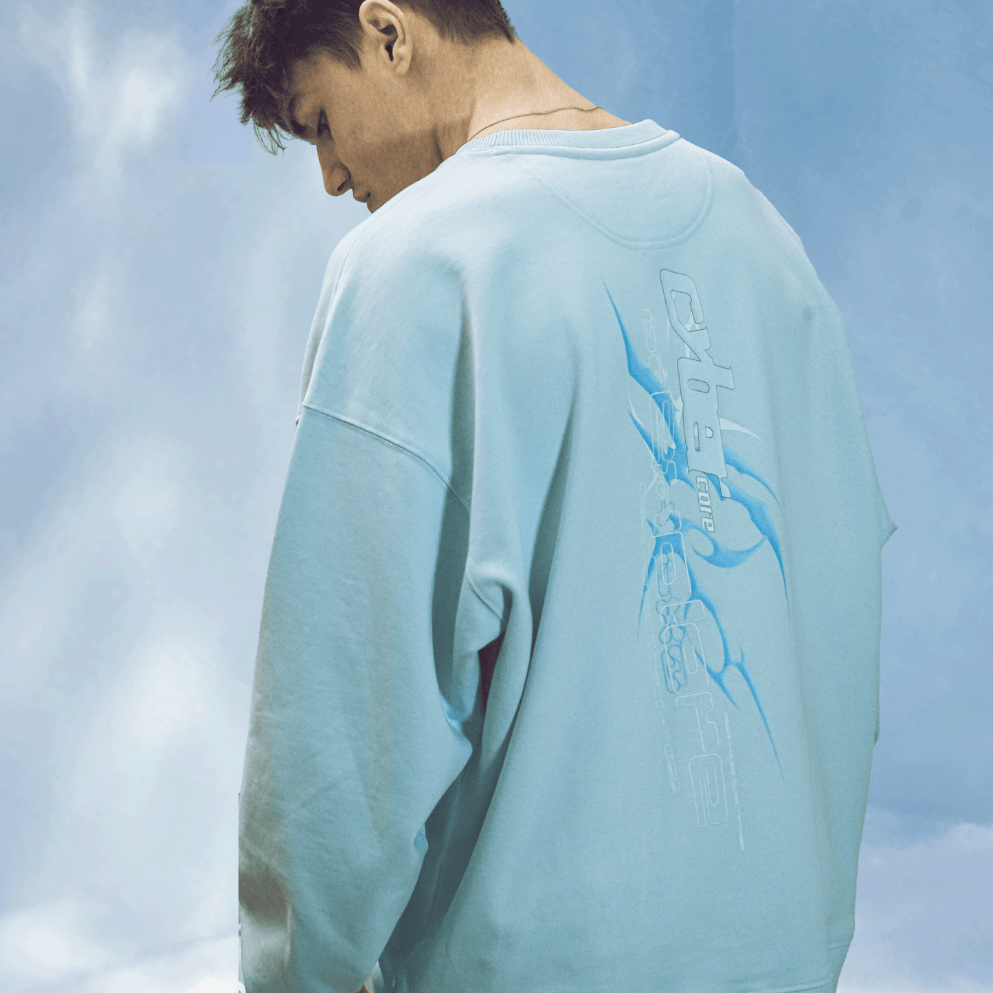 Cyber Core Sweater Ice Blue